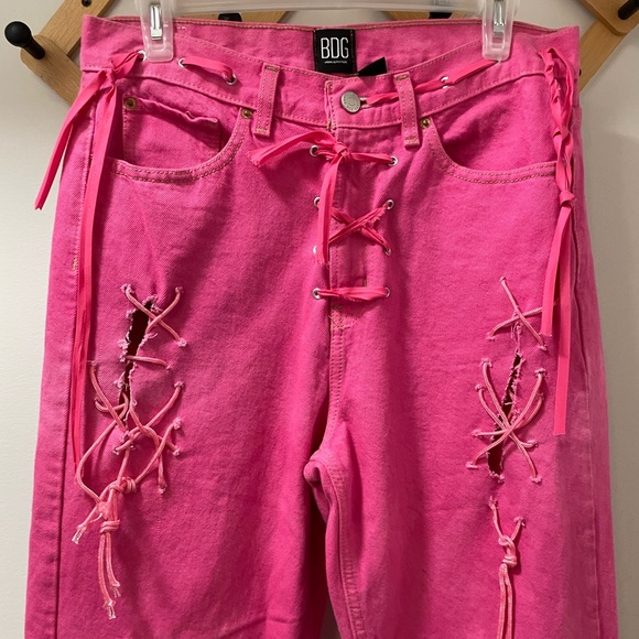 BDG Urban Outfitters Pink Cowboy Western Jeans - Picture 11 of 12